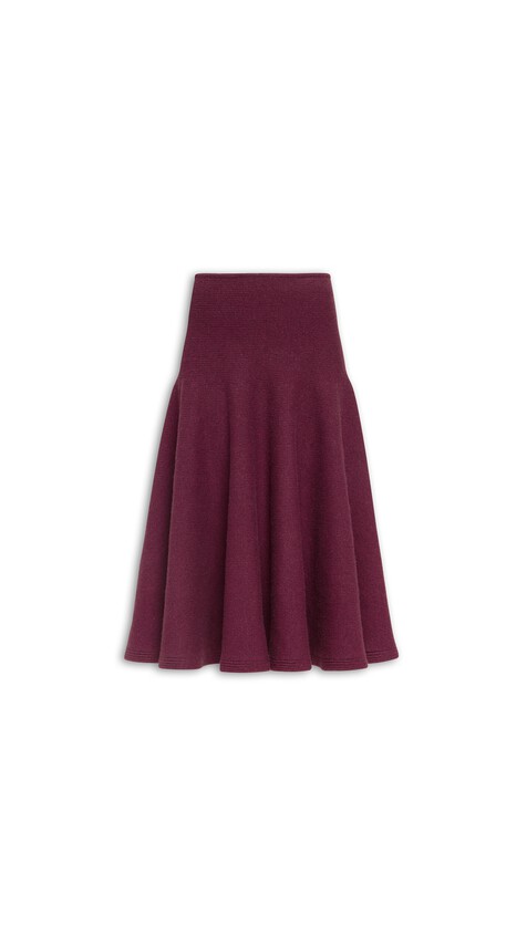 CASHMERE KNIT FLARE SKIRT