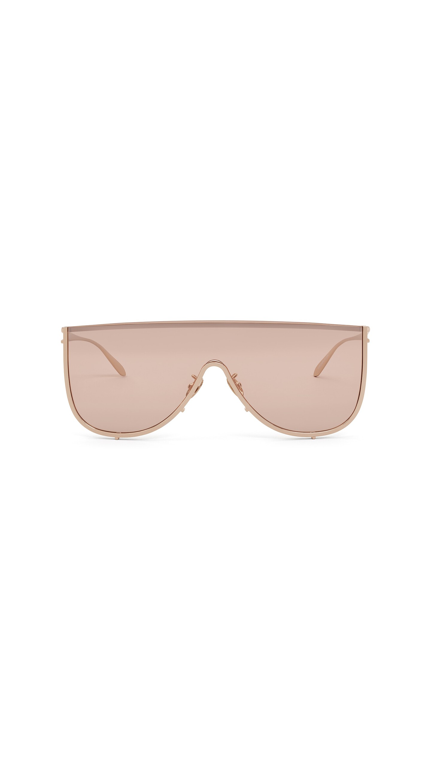 ALA&Iuml;A MASK SUNGLASSES IN METAL BROWN/GOLD