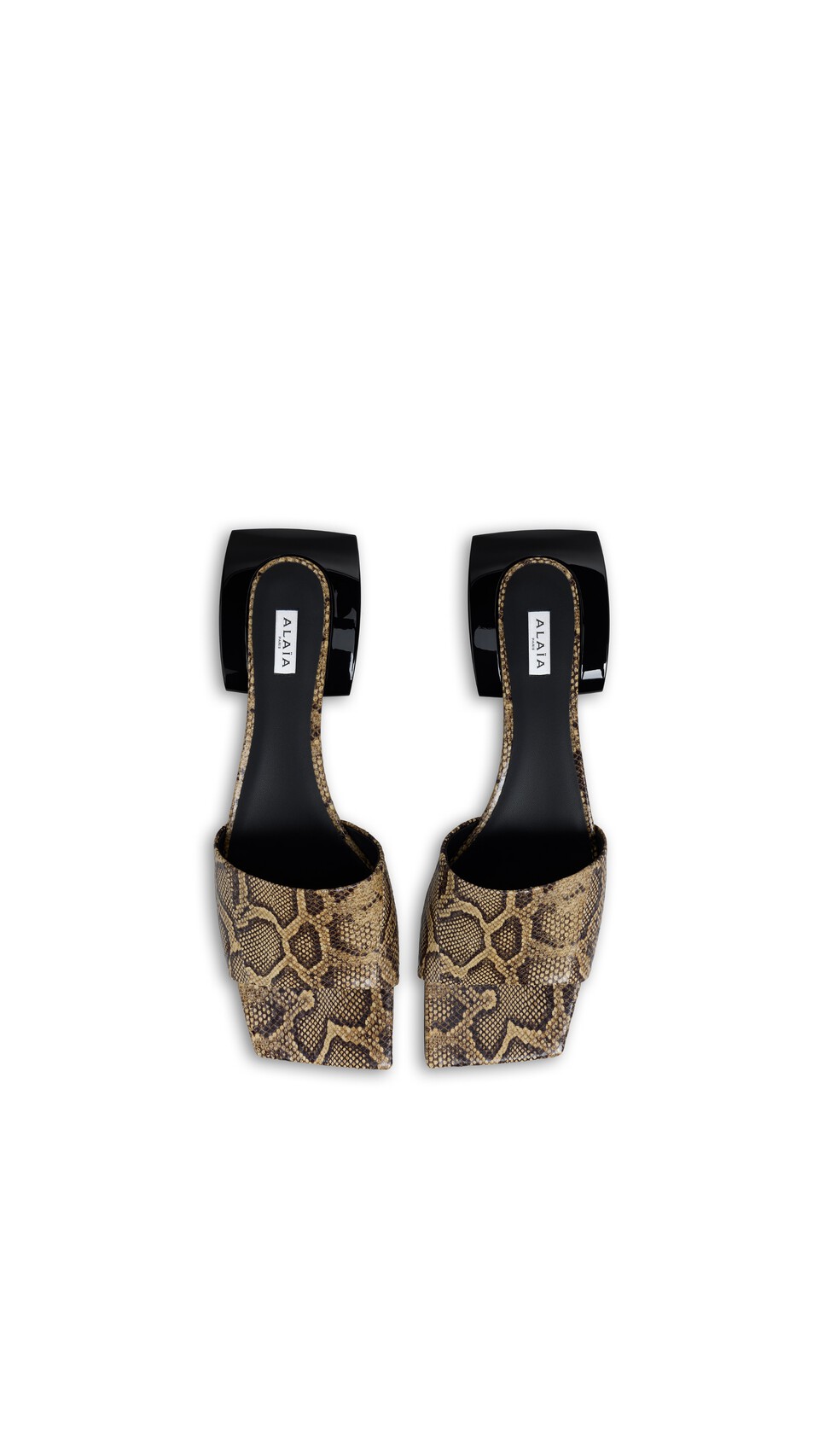 ALA&Iuml;A ELLIPSE MULES IN AYERS LEATHER HONEY - View 4