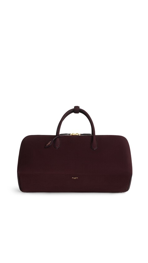 ALA&Iuml;A DELTA MEDIUM BAG IN NUBUCK BORDEAUX