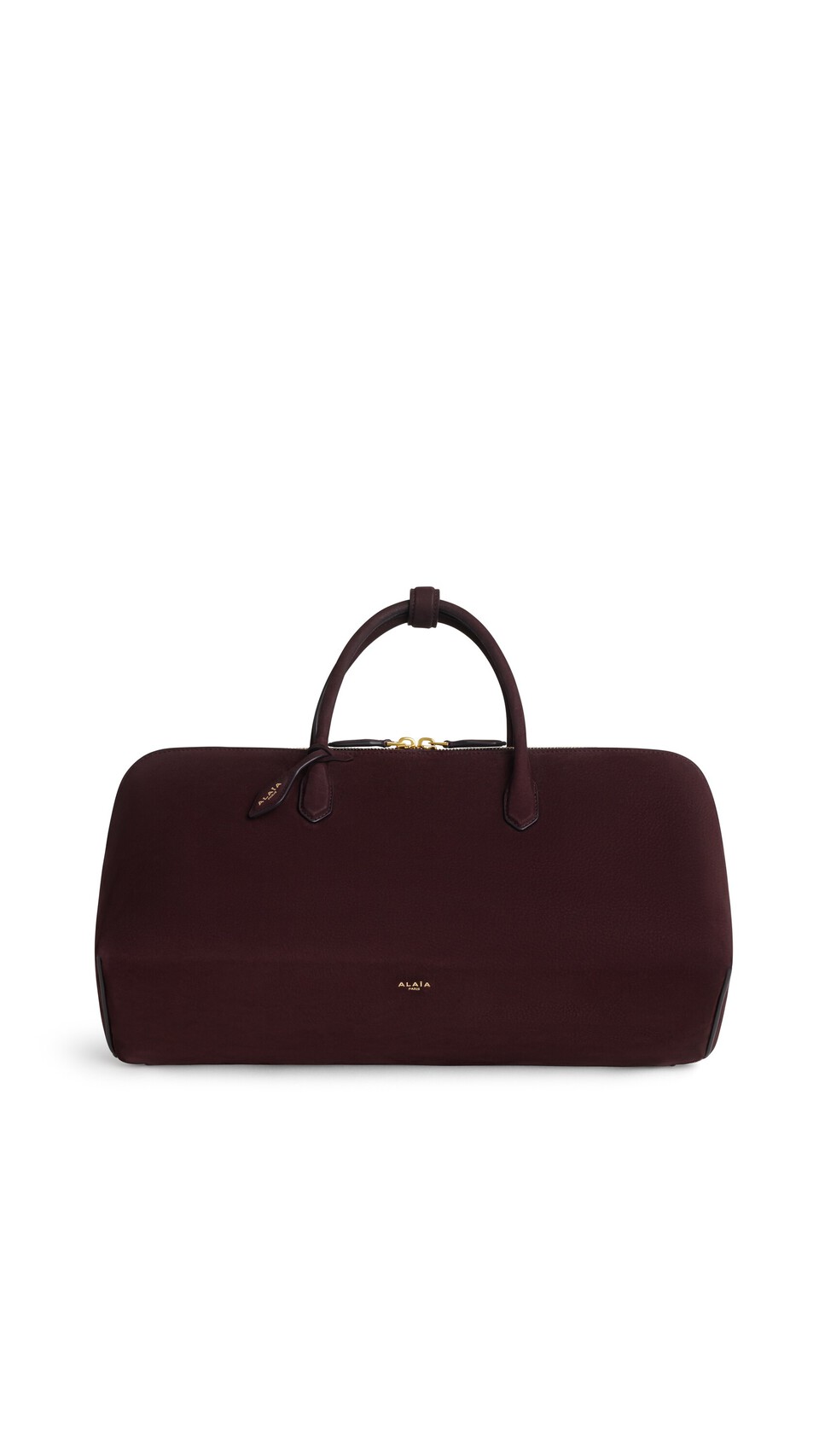 ALA&Iuml;A DELTA MEDIUM BAG IN NUBUCK BORDEAUX