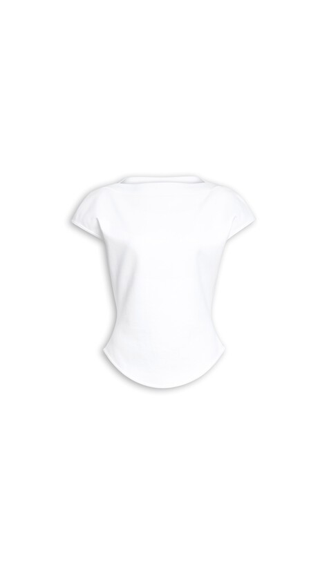 ALA&Iuml;A CAP COTTON T-SHIRT WHITE