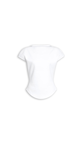 WHITE - ALA&Iuml;A CAP COTTON T-SHIRT