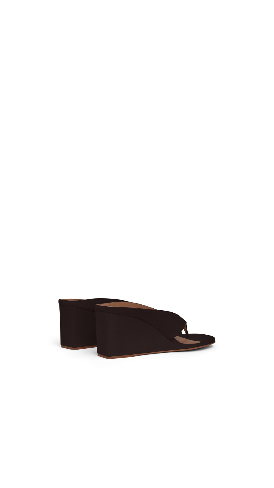 ALA&Iuml;A CUBE THONG MULES IN SUEDE  - View 3