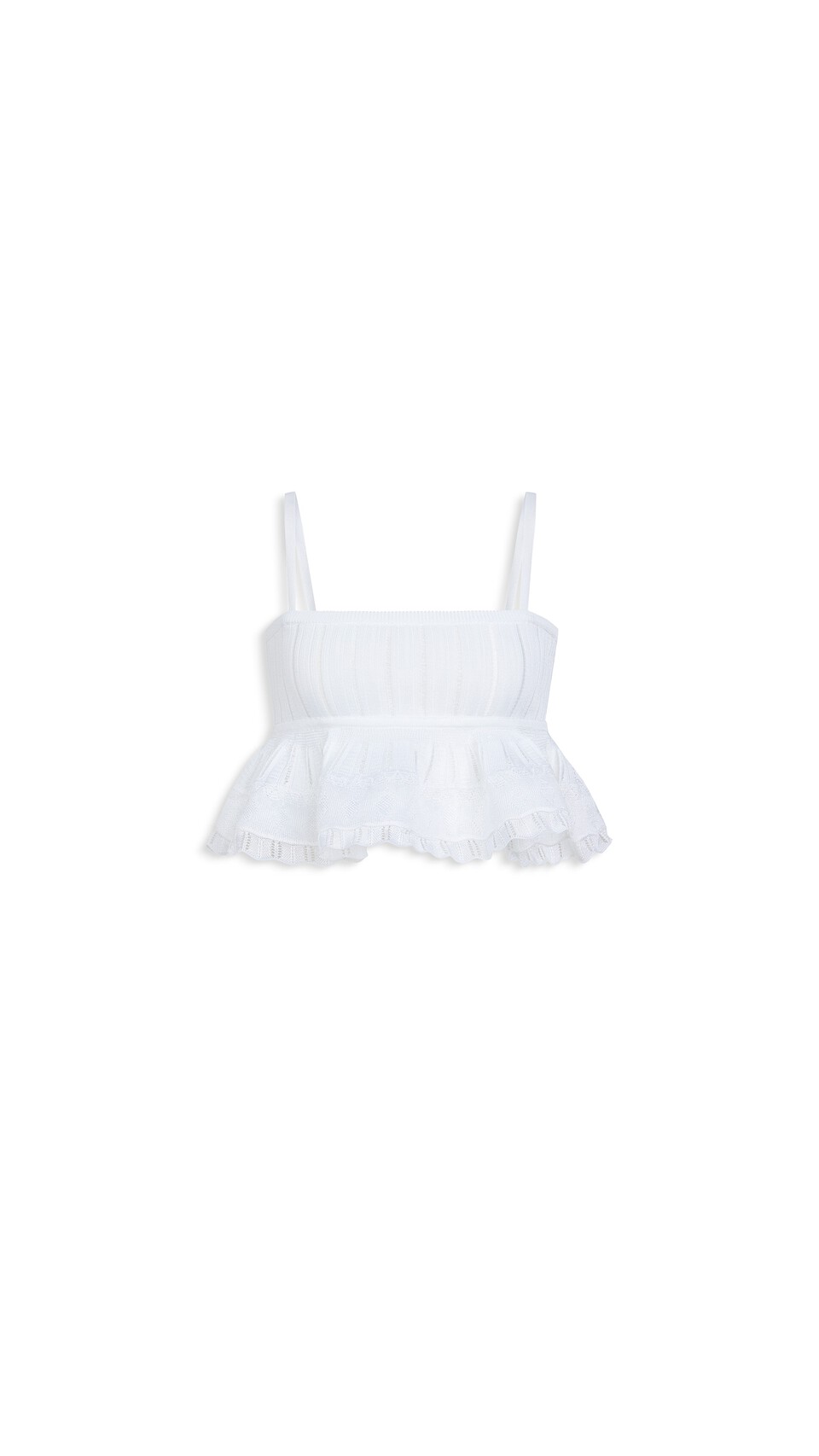 ALA&Iuml;A SHINY CRINOLINE TOP WHITE