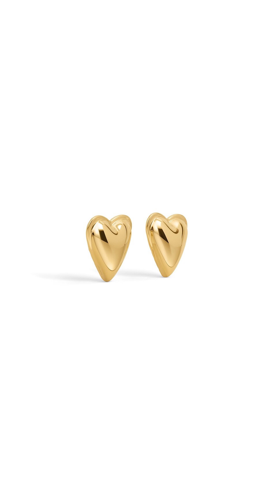 ALA&Iuml;A LE C&OElig;UR BOMB&Eacute; EARRINGS YELLOW GOLD METALS - View 2
