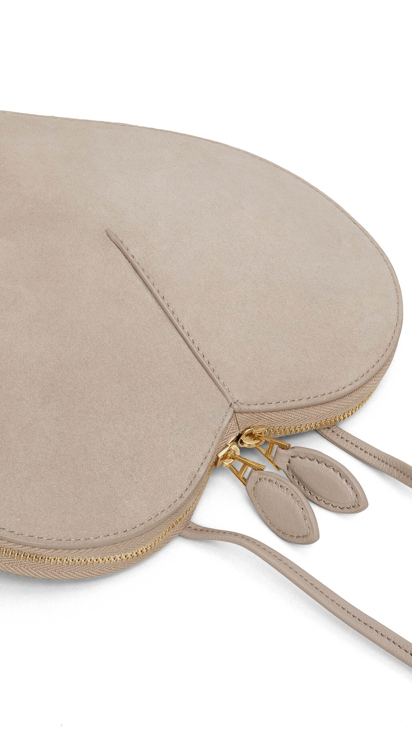ALA&Iuml;A LE C&OElig;UR BI-MATERIAL BAG IN LEATHER GREY - View 3