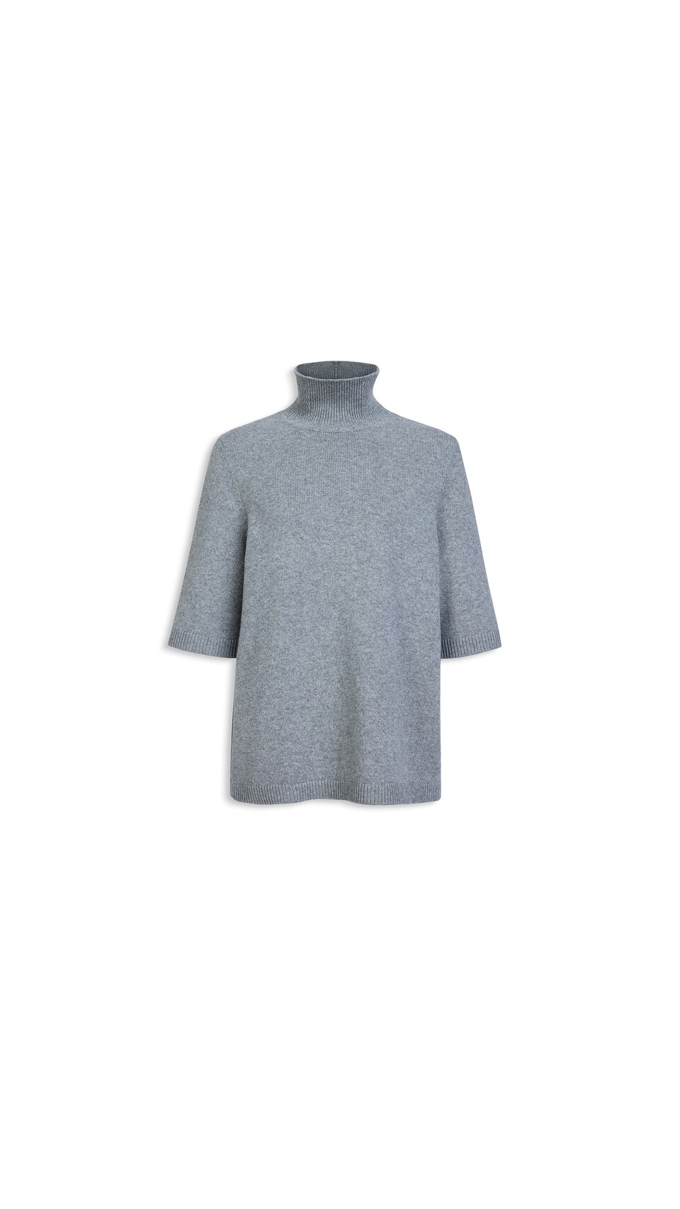 ALA&Iuml;A HIGHNECK CASHMERE JUMPER CHINA GREY