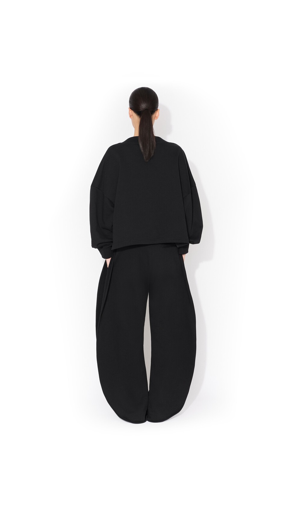 ALA&Iuml;A BOATNECK FLEECE SWEAT BLACK - View 3