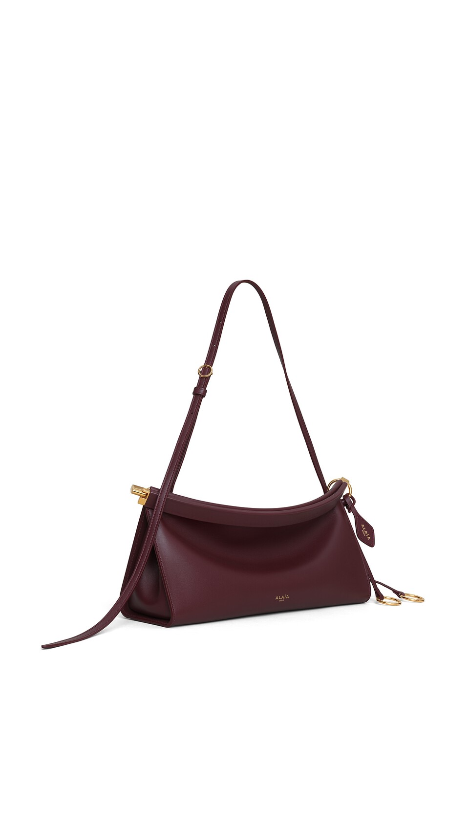 ALA&Iuml;A MITTELGROSSE EAST-WEST-TASCHE LE CLICK AUS LEDER GRANATROT - View 2