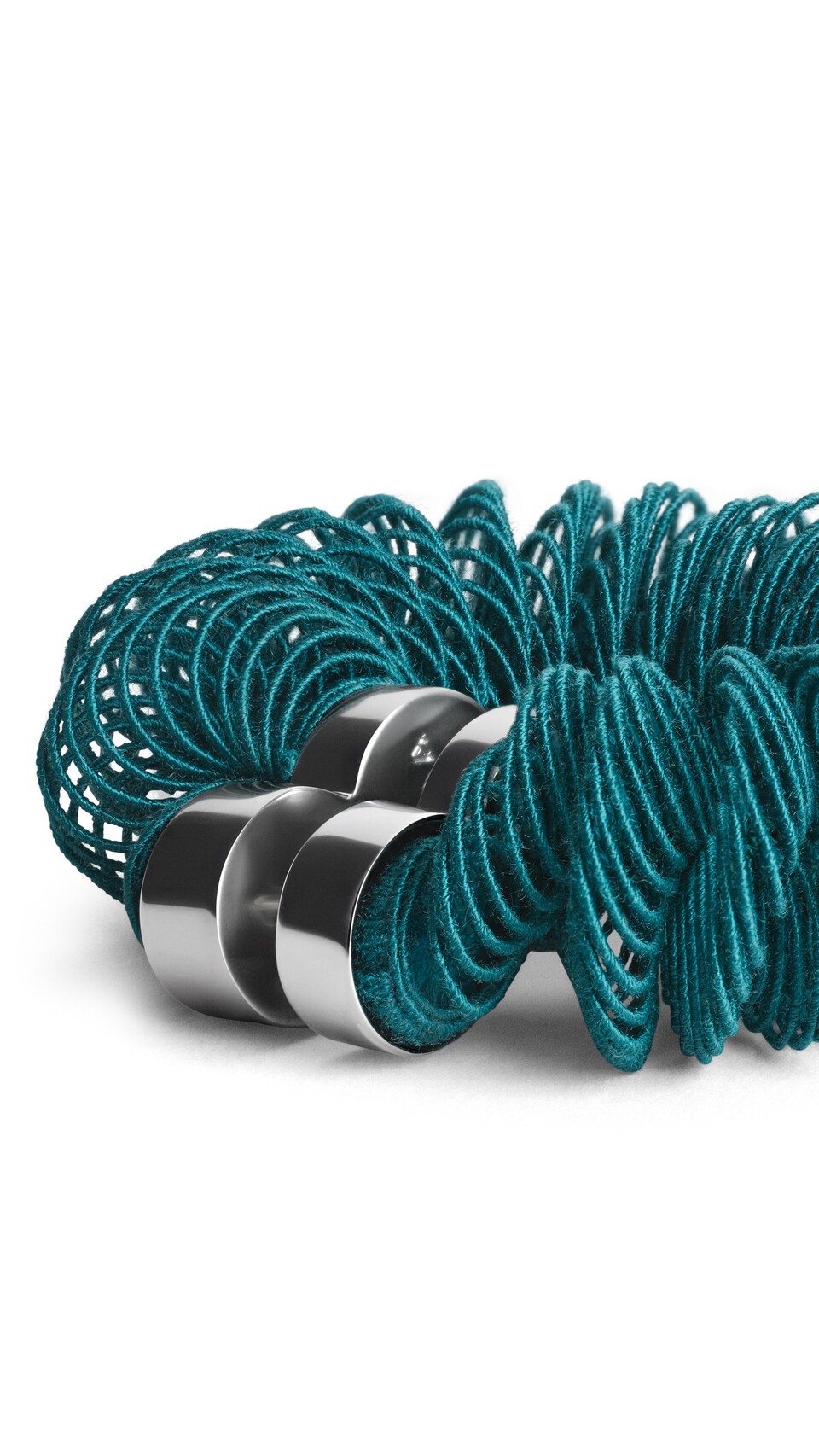 ALA&Iuml;A SPIRAL HOOPS EARRINGS CHINA BLUE - View 2