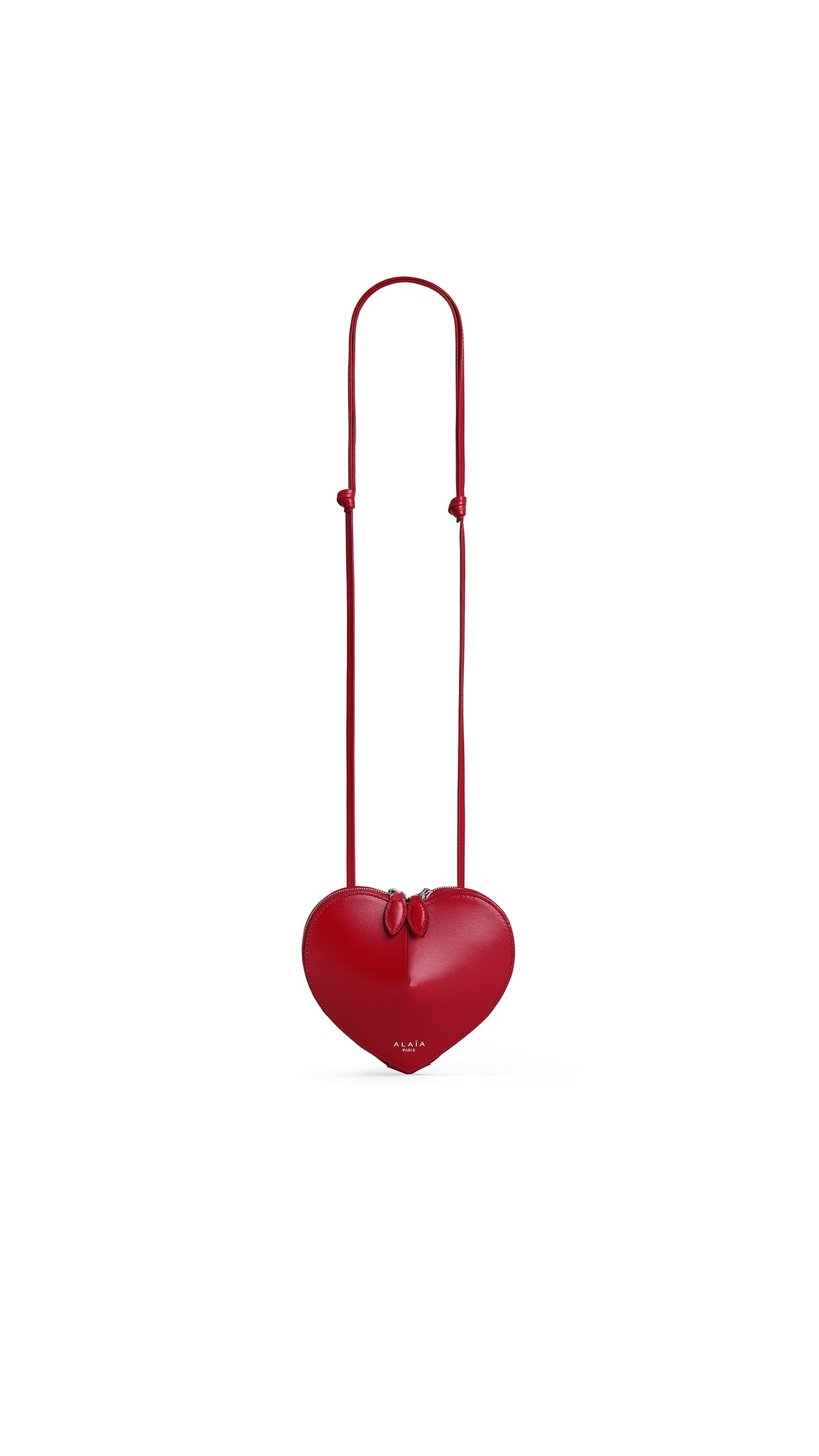 ALA&Iuml;A LE C&OElig;UR SMALL BAG IN CALFSKIN RED - View 2