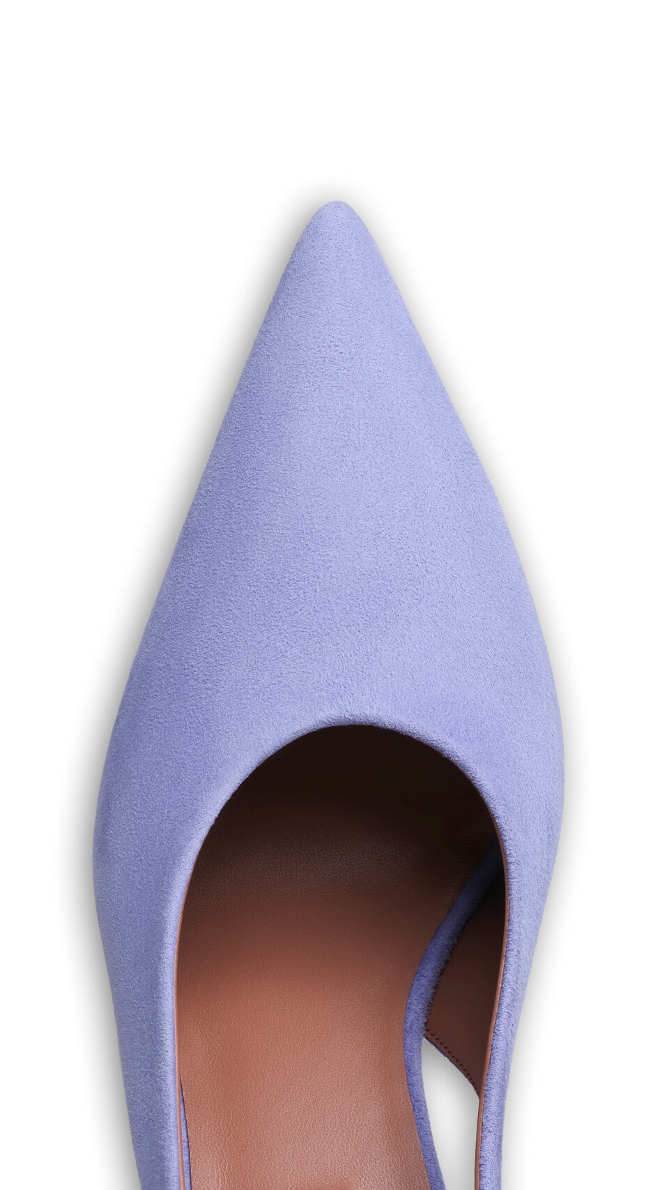 ALA&Iuml;A CUBE SLINGBACKS IN SUEDE LILAC - View 4