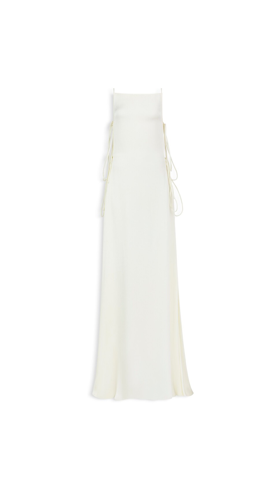 ALA&Iuml;A CADY TIED DRESS CREAMY WHITE
