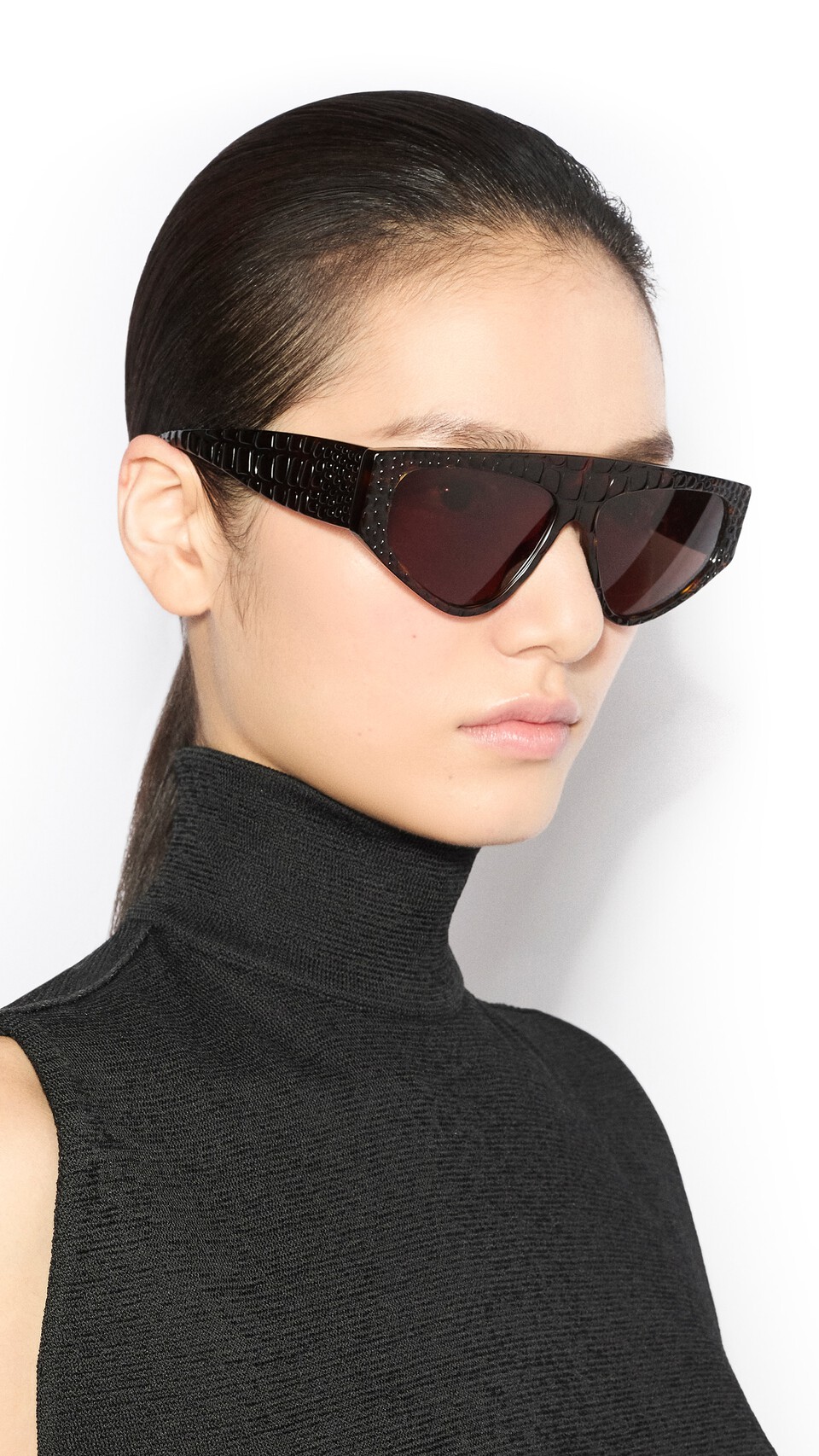 ALA&Iuml;A AVIATOR MASK SUNGLASSES HAVANA - View 4