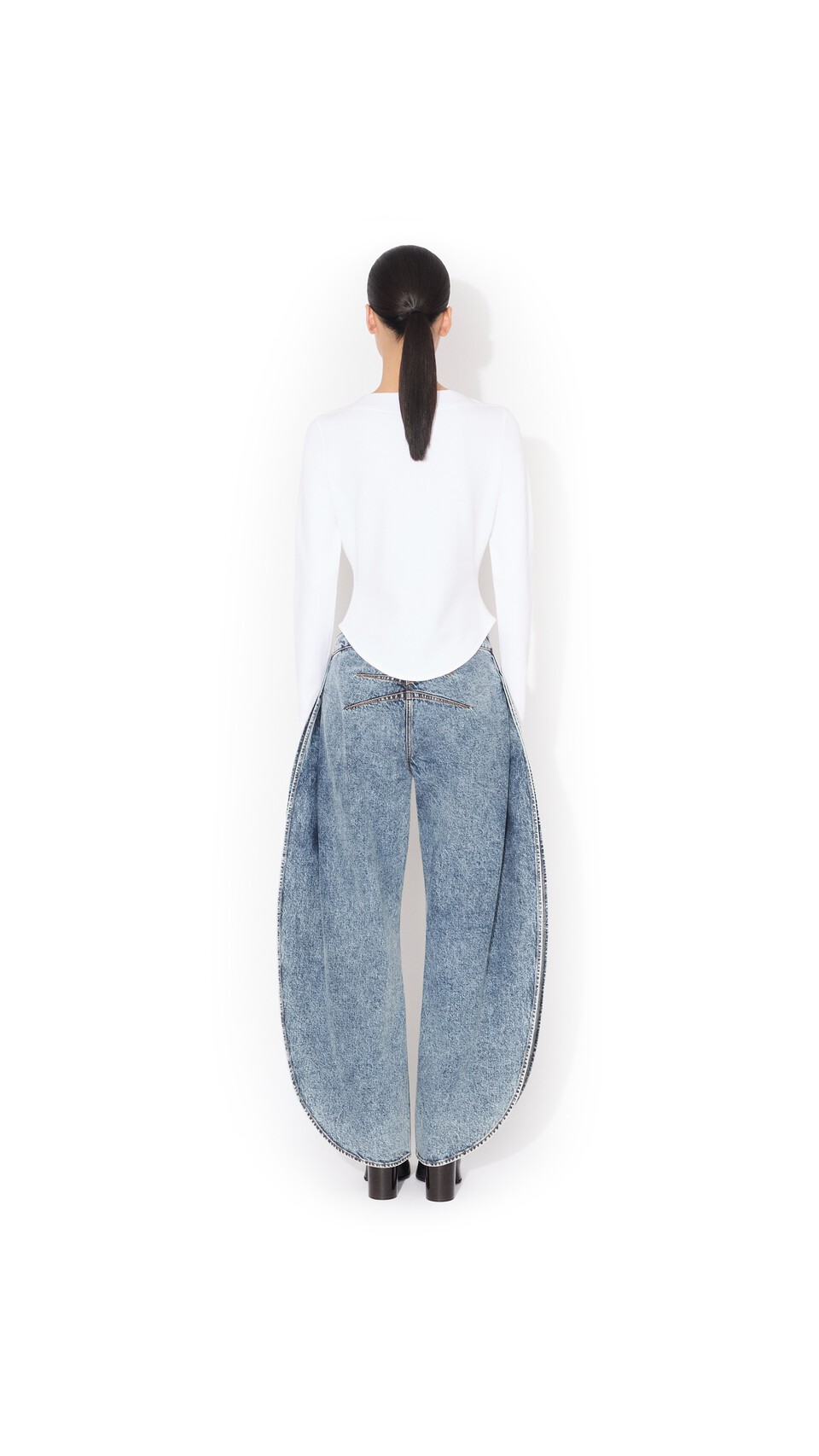 ALA&Iuml;A COTTON T-SHIRT WHITE - View 3