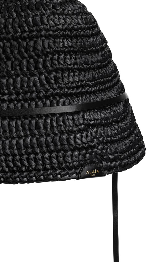 ALA&Iuml;A HUT AUS RAFFIABAST SCHWARZ - View 2