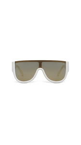 WHITE/GOLD - ALA&Iuml;A MASK SUNGLASSES