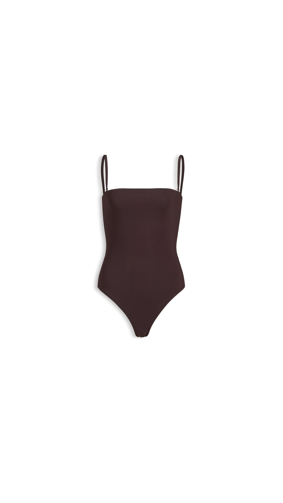 ALA&Iuml;A BUSTIER SWIMSUIT CHOCOLATE