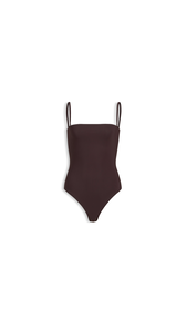 CHOCOLATE - ALA&Iuml;A BUSTIER SWIMSUIT