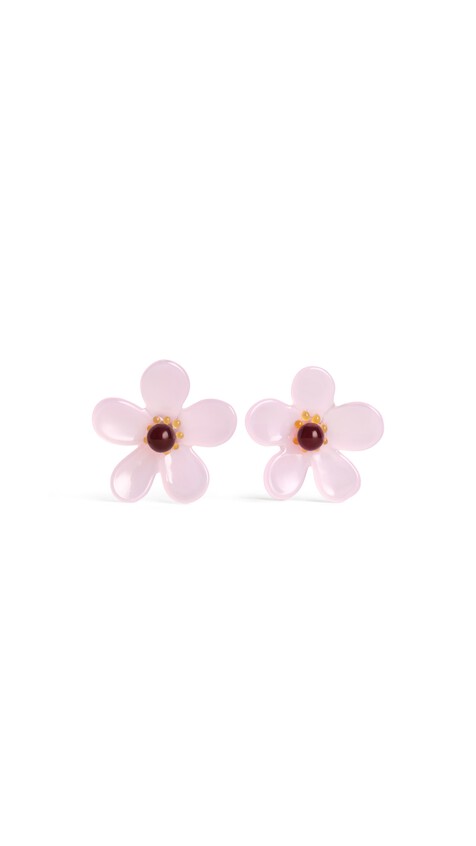 ALA&Iuml;A BLOOM EARRINGS ROSE