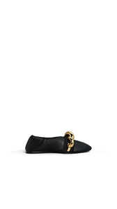 BLACK - ALA&Iuml;A JEWEL SLIPPERS IN LEATHER