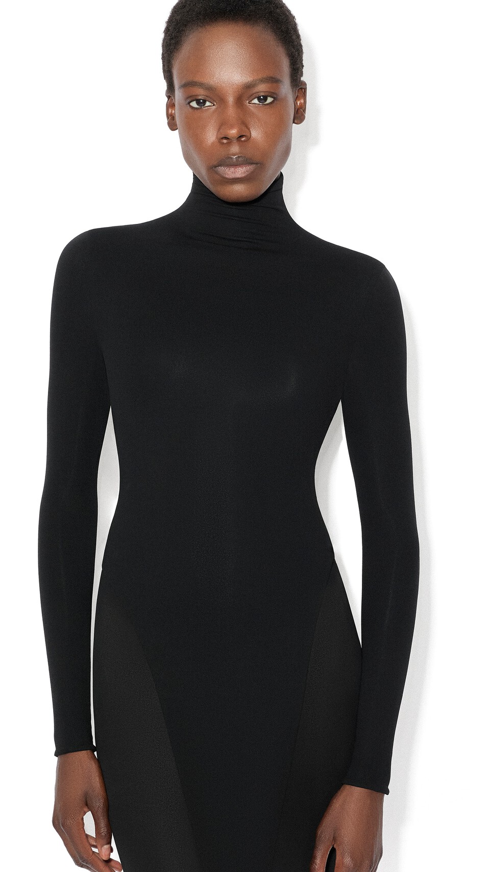 ALA&Iuml;A BODYKLEID AUS JERSEY ALAIA SCHWARZ - View 4