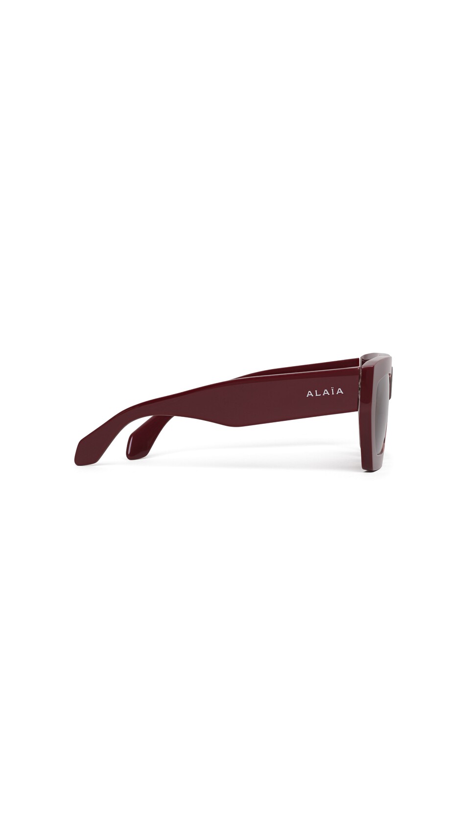 ALA&Iuml;A MELTED RECTANGULAR SUNGLASSES BORDEAUX - View 2