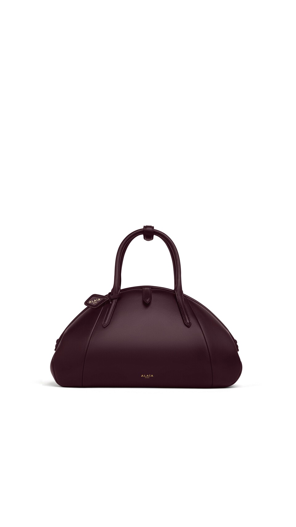 ALA&Iuml;A PURSE TOP HANDLE BAG IN CALFSKIN BORDEAUX
