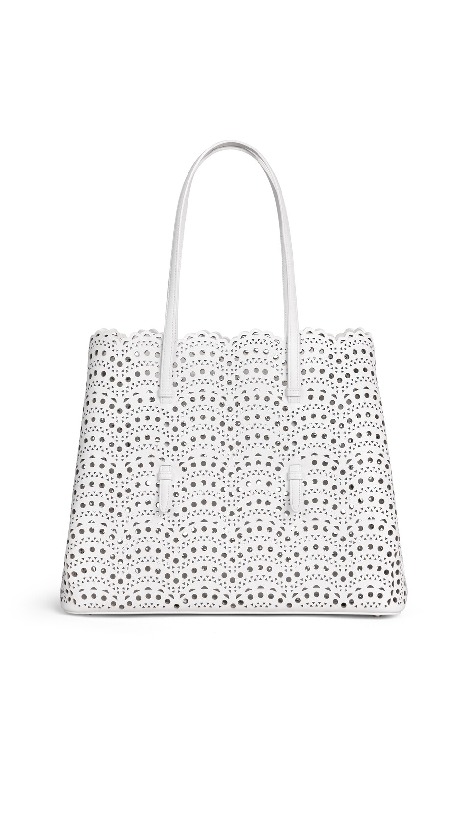 ALA&Iuml;A MINA 37 BAG IN VIENNE WAVE CALFSKIN OFF-WHITE