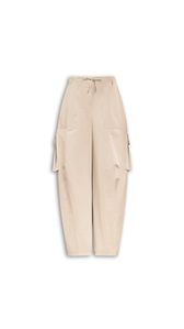 SAND - ALA&Iuml;A SILK RADZIMIR CARGO PANTS