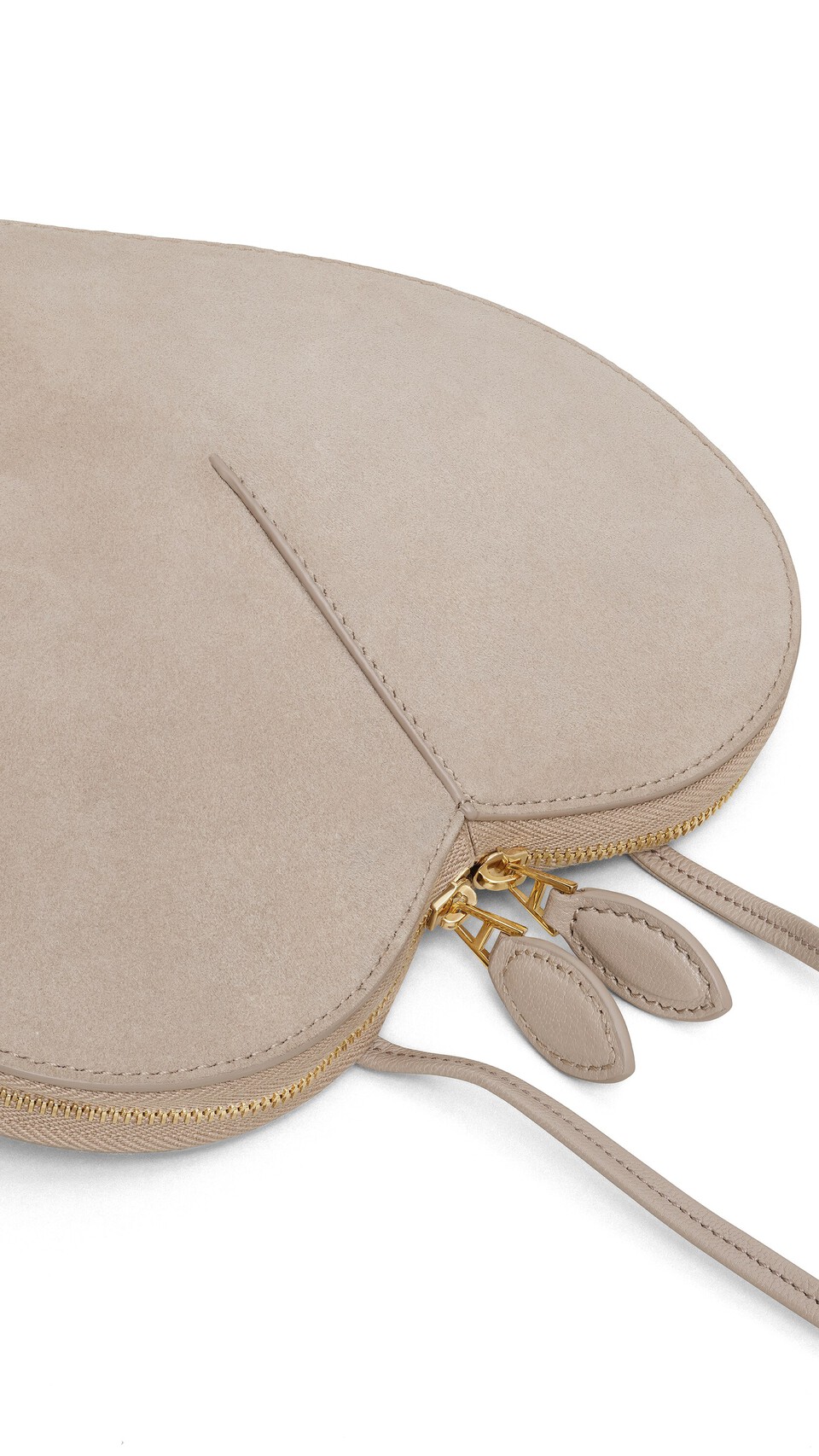ALA&Iuml;A LE C&OElig;UR BI-MATERIAL BAG IN LEATHER GREY - View 3