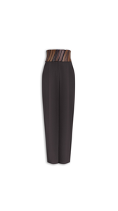 EBENE - ALA&Iuml;A BELT WOOL GABARDINE PANTS