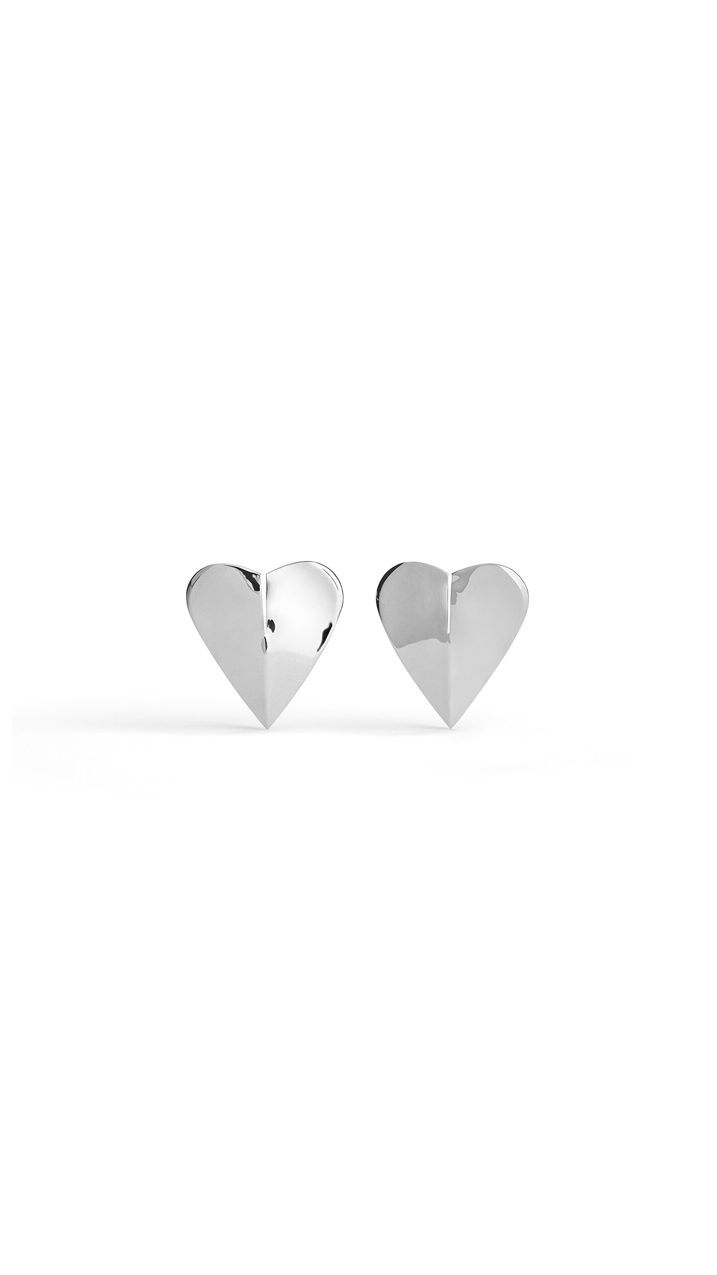 ALA&Iuml;A LE C&OElig;UR TORN EARRINGS WHITE SILVER