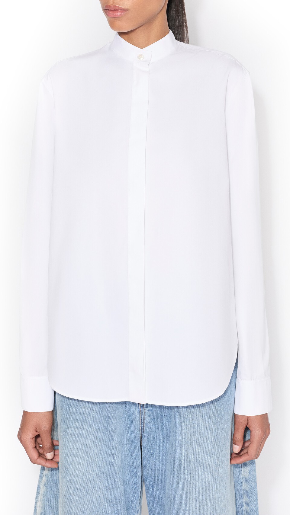 ALA&Iuml;A COTTON POPLIN SHIRT WHITE - View 4