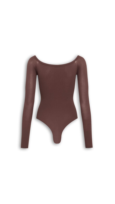 SECOND-SKIN KNIT OFF-SHOULDER BODYSUIT