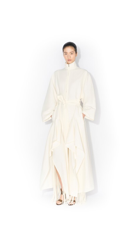ALA&Iuml;A BEADED KNIT PANTS NATURAL WHITE - View 2