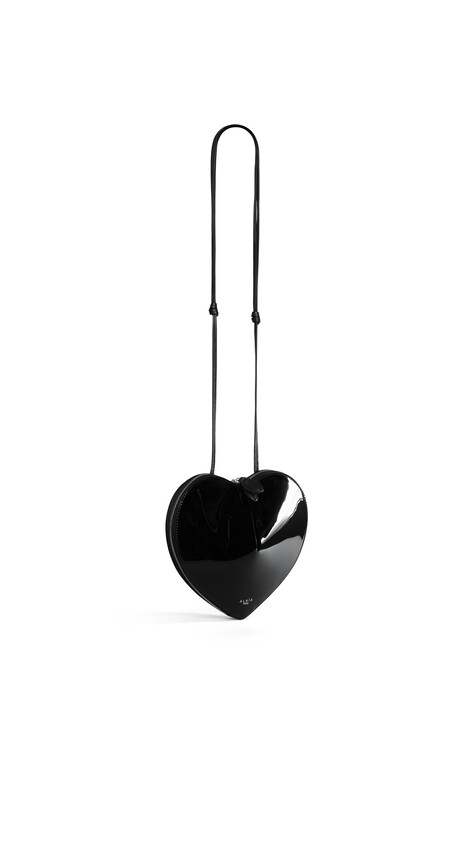 ALA&Iuml;A LE C&OElig;UR BAG IN PATENT LEATHER BLACK - View 2