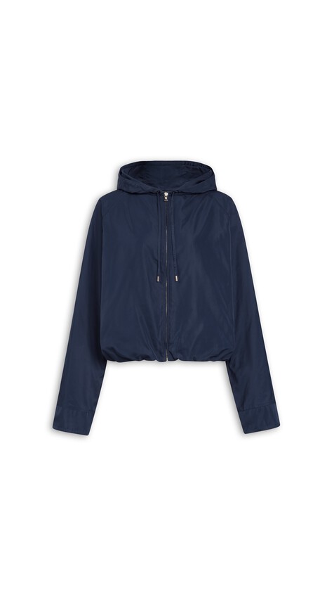 ALA&Iuml;A SILK RADZIMIR HOODED WINDJACKET NAVY