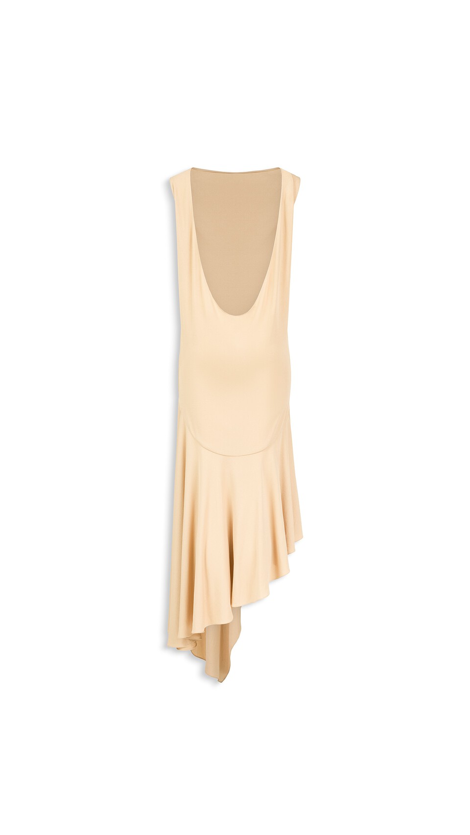 ALA&Iuml;A BACKLESS JERSEY CREPE DRESS BEIGE POWDER - View 5