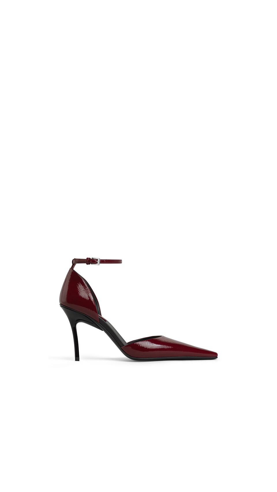 ALA&Iuml;A DROP PUMPS IN LEATHER RUBY