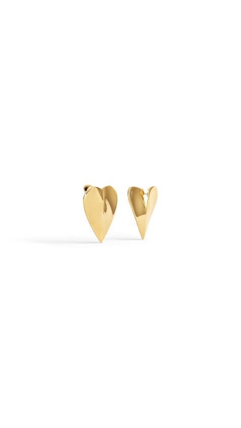 ALA&Iuml;A LE C&OElig;UR TORN EARRINGS YELLOW GOLD METALS - View 2
