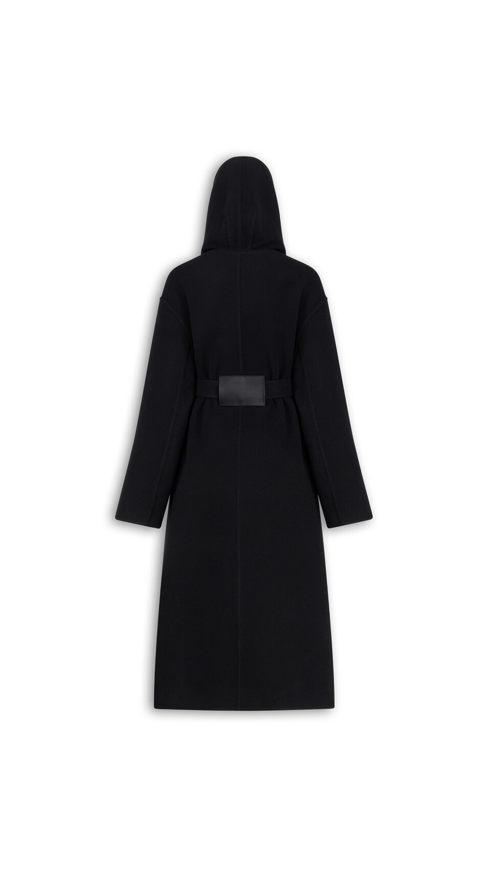 ALA&Iuml;A HOOD WRAP WOOL COAT BLACK - View 6