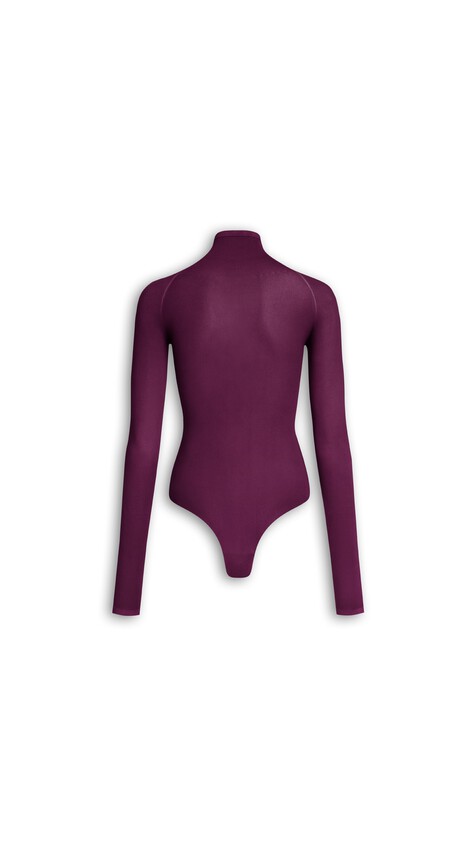 HIGH NECK SECOND-SKIN KNIT BODYSUIT