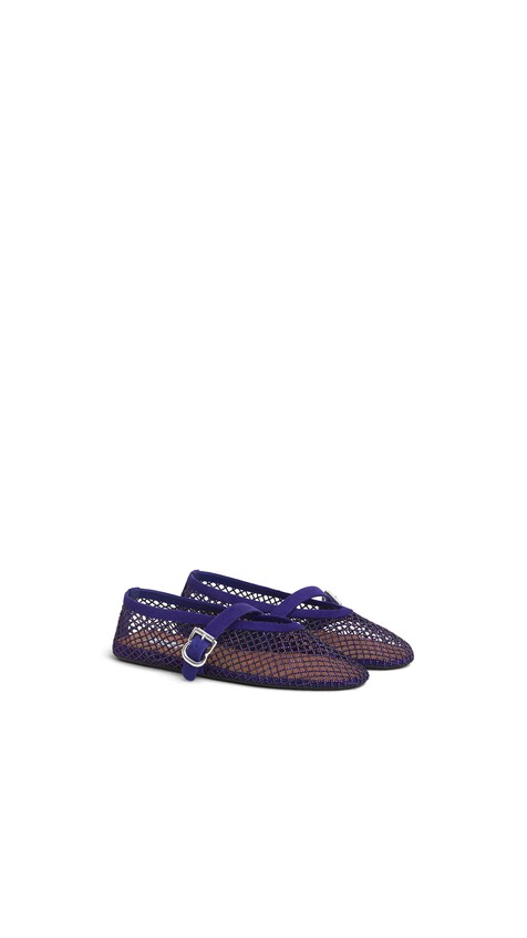 ALA&Iuml;A BALLET FLATS IN STRASS FISHNET  - View 2