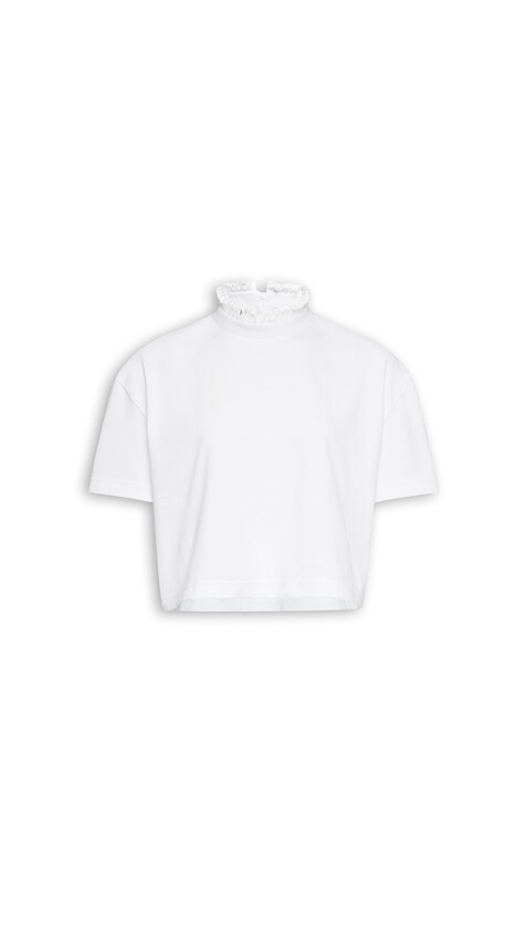 COTTON JERSEY CROPPED T-SHIRT