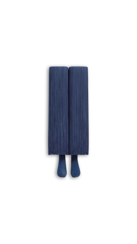 ALA&Iuml;A HIGH FRINGED SOCKS MIDNIGHT