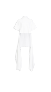 WHITE - ALA&Iuml;A ASYMMETRIC COTTON JERSEY T-SHIRT