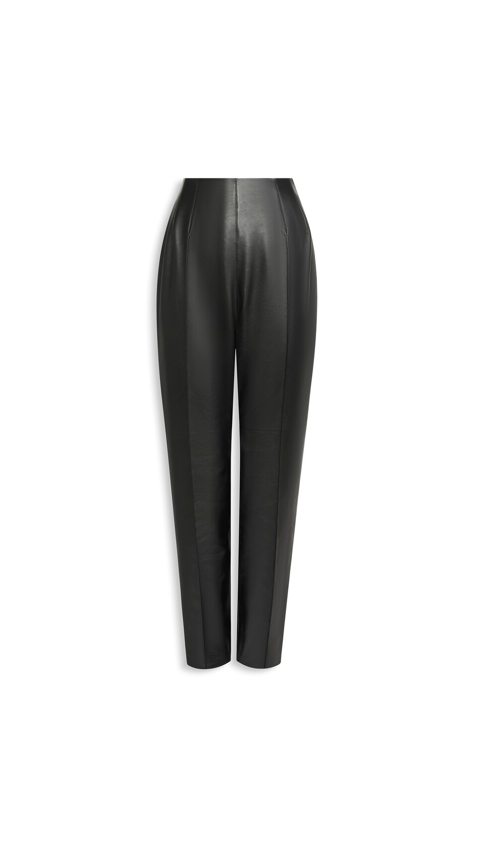 ALA&Iuml;A PANTALON FUSEL&Eacute; EN CUIR D'AGNEAU NOIR ALAIA