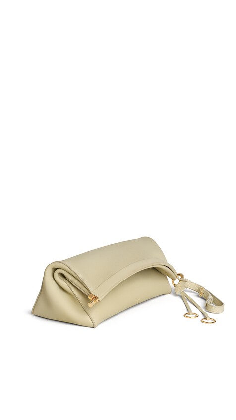 ALA&Iuml;A LE CLICK CLUTCH 42 IN NUBUCK ALMOND GREEN - View 2
